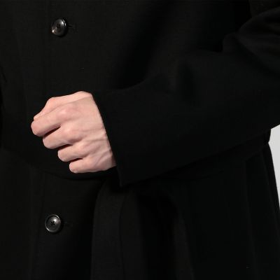 ウールカシミヤ　ダブルフェイスバルカラーコート