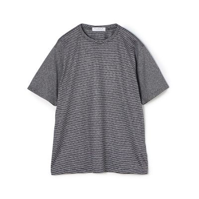 TOMORROWLAND (Men)/トゥモローランド シルクコットン　ボーダー　ハーフスリーブ　カットソー　ＢＯＴＴＯ　ＧＩＵＳＥＰＰＥ