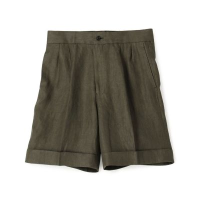 ＜TOMORROWLAND (Men)＞フレンチリネン　バックベルト　ショートパンツ