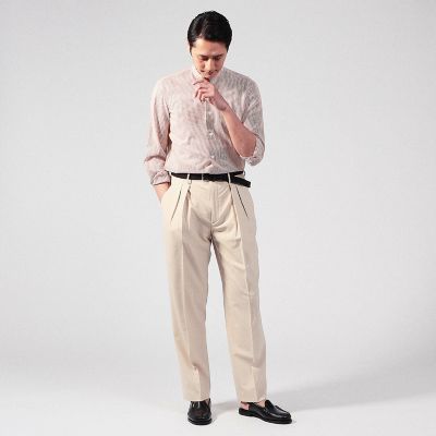 ＥＲＲＩＣＯ　ＦＯＲＭＩＣＯＬＡ　ウール　バンドカラーシャツ