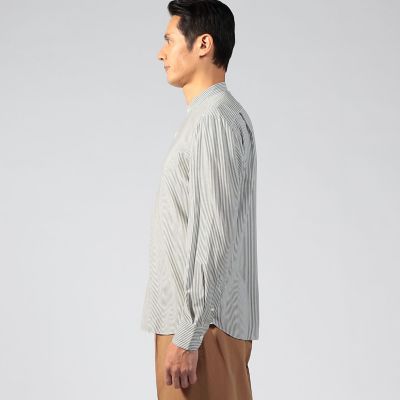 ＥＲＲＩＣＯ　ＦＯＲＭＩＣＯＬＡ　ウール　バンドカラーシャツ
