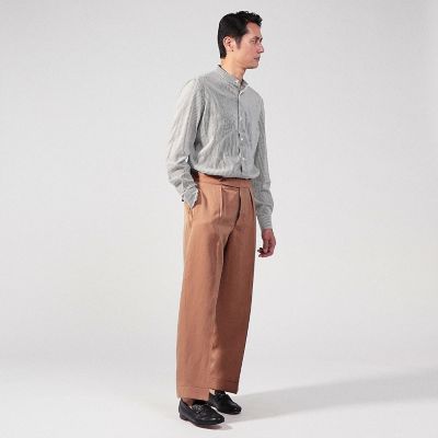 ＥＲＲＩＣＯ　ＦＯＲＭＩＣＯＬＡ　ウール　バンドカラーシャツ