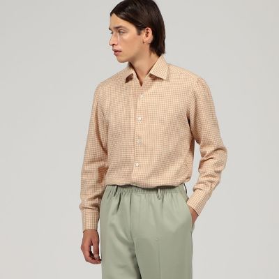 【別注】Ｍａｒｉａ　Ｓａｎｔａｎｇｅｌｏ　コットンウール　ワンピースカラーシャツ