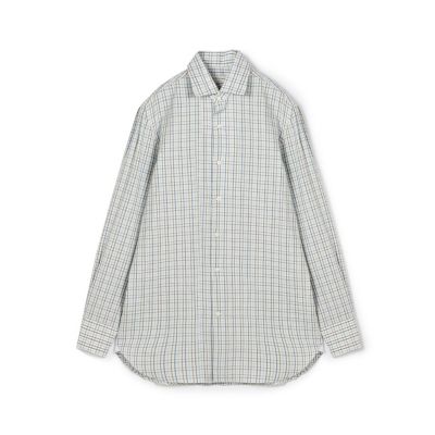＜TOMORROWLAND (Men)＞【別注】Ｍａｒｉａ　Ｓａｎｔａｎｇｅｌｏ　ＭＡＲＣＥＬＬＯ　　コットン　ワンピースカラーチェックシャツ