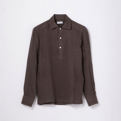 美品 Errico Formicola 100%リネン プルオーバーシャツ S ERRICO FORMICOLA リネン プルオーバーシャツ