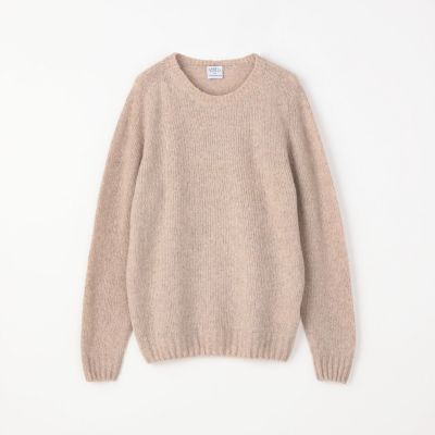 FEDELI ウールカシミヤブークレ クルーネックニット