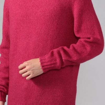 FEDELI ウールカシミヤブークレ クルーネックニット