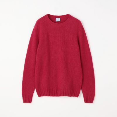 FEDELI ウールカシミヤブークレ クルーネックニット