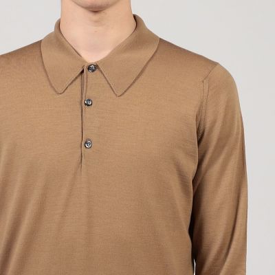 JOHN SMEDLEY コットン 30G ニットポロ ブラウン M JOHN SMEDLEY｜ジョンスメドレー日本公式