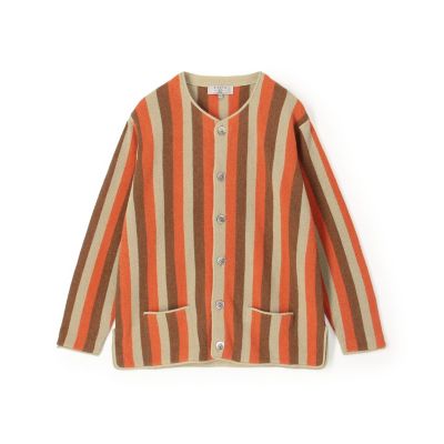 RAFFA MOLINA SUPER A MARKET別注 アルパカカーディガン 別注】Raffa Molina アルパカ パール編み ストライプニット