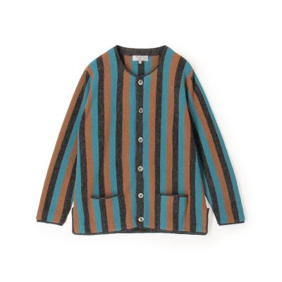 RAFFA MOLINA SUPER A MARKET別注 アルパカカーディガン 別注】Raffa Molina アルパカ パール編み ストライプニット