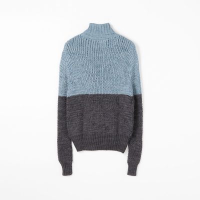 ＜TOMORROWLAND (Men)＞ｋｎｉｔ　ｂｒａｒｙ　ウールシルク　バイカラーニット