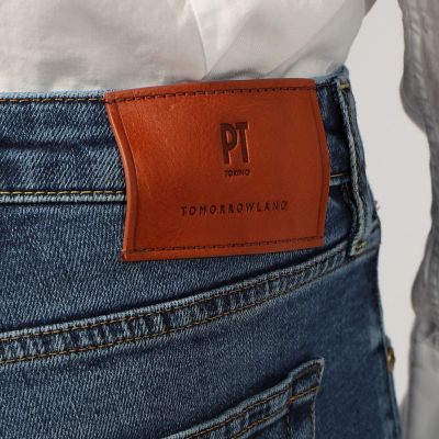 【別注】ＰＴ　ＴＯＲＩＮＯ×ＴＯＭＯＲＲＯＷＬＡＮＤ　ストレッチデニム　５ポケットパンツ