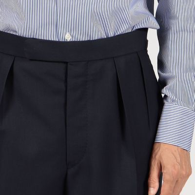 【別注】ＦＵＭＩＹＡ　ＨＩＲＡＮＯ　ＴＨＥ　ＴＲＯＵＳＥＲＳ　ウールツイル　トラウザーズ　ＲＥＧＥＮＴ