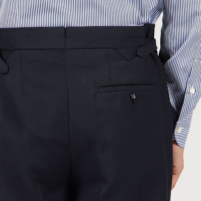 【別注】ＦＵＭＩＹＡ　ＨＩＲＡＮＯ　ＴＨＥ　ＴＲＯＵＳＥＲＳ　ウールツイル　トラウザーズ　ＲＥＧＥＮＴ