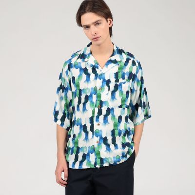 m’s braque オープンカラーシャツ 別注】m's braque×TOMORROWLAND ビンテージ