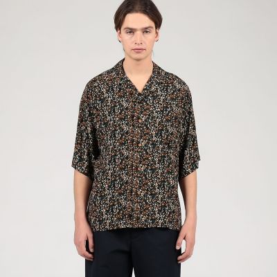 【別注】ｍ’ｓ　ｂｒａｑｕｅ　レーヨン　オープンカラー　ハーフスリーブシャツ