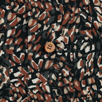 【別注】ｍ’ｓ　ｂｒａｑｕｅ　レーヨン　オープンカラー　ハーフスリーブシャツ