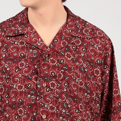 【別注】ｍ’ｓ　ｂｒａｑｕｅ　ポリエステル　オープンカラー　ハーフスリーブシャツ