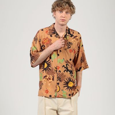 別注】m's braque レーヨンオープンカラー ハーフスリーブ