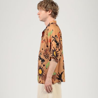 別注】m's braque レーヨンオープンカラー ハーフスリーブ