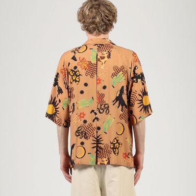 別注】m's braque レーヨンオープンカラー ハーフスリーブ