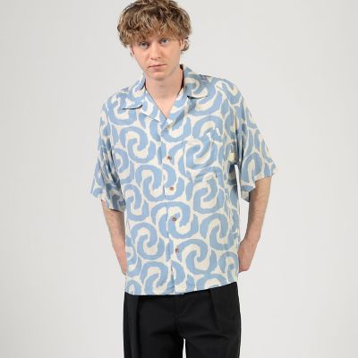 別注】m's braque レーヨンオープンカラー ハーフスリーブ