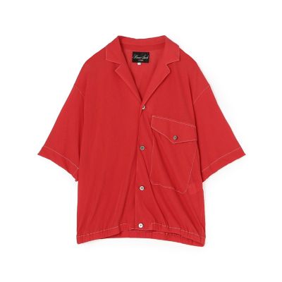 HAVERSACK ATTIRE コットンナローラペル 半袖シャツ