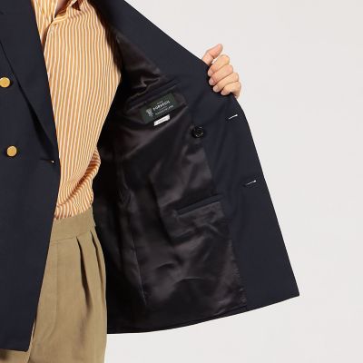 別注】CARUSO ウールツイル ダブルブレステッド6Bブレザー