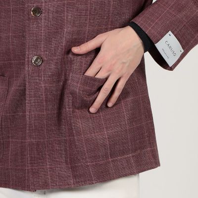 別注】CARUSO ウールシルクリネン フォレスティエールジャケット