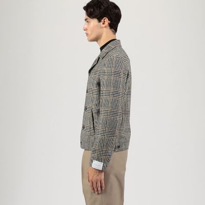 別注】CARUSO ウールグレンチェック ショートブルゾン