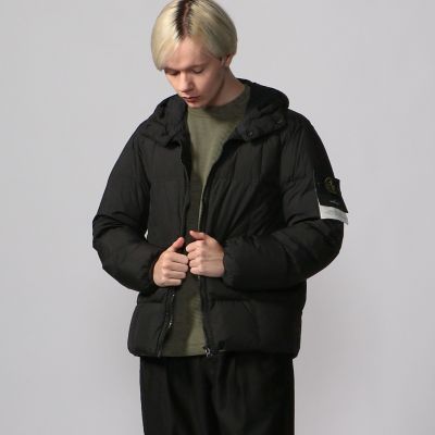 STONE ISLAND ポリエステル フーデッドダウン