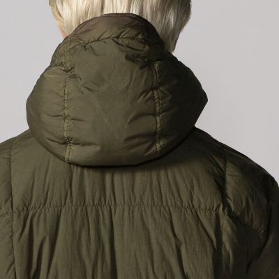STONE ISLAND ポリエステル フーデッドダウンジャケット
