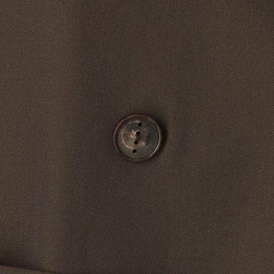 【別注】Ｈｅｖｏ×ＴＯＭＯＲＲＯＷＬＡＮＤ　ＢＲＩＮＤＩＳＩ　ウールコットンツイル　ダブルブレストベルテッドコート