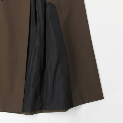 【別注】Ｈｅｖｏ×ＴＯＭＯＲＲＯＷＬＡＮＤ　ＢＲＩＮＤＩＳＩ　ウールコットンツイル　ダブルブレストベルテッドコート