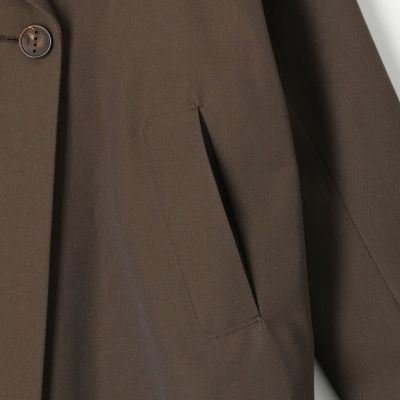 【別注】Ｈｅｖｏ×ＴＯＭＯＲＲＯＷＬＡＮＤ　ＢＲＩＮＤＩＳＩ　ウールコットンツイル　ダブルブレストベルテッドコート