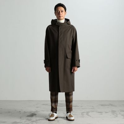 【別注】ＭＡＣＫＩＮＴＯＳＨ×ＴＯＭＯＲＲＯＷＬＡＮＤ　ＢＲＥＯＣＨ　ＥＸ　ウールコットンツイル　フーデッドコート