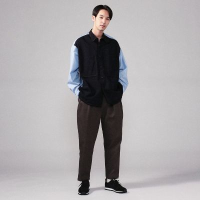 ウールフランネラーナギャバコンビ ビックシャツ | TOMORROWLAND (Men 