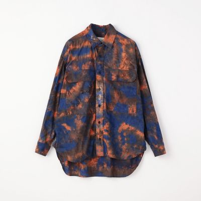 コットン テクニカルハンドダイミリタリーシャツ | TOMORROWLAND (Men