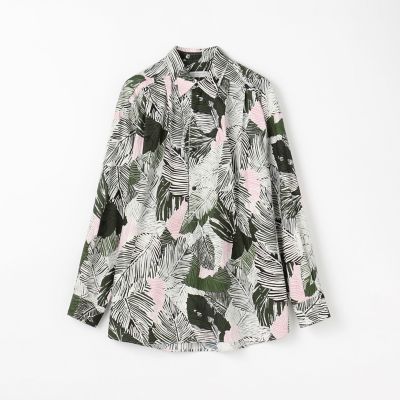 ボタニカルプリント　デザインプルオーバーシャツ