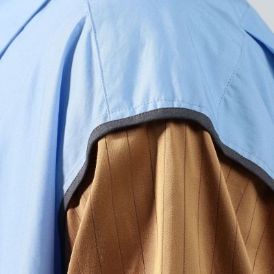 ヴィンテージストライプファブリック　切り替えレギュラーカラーシャツ