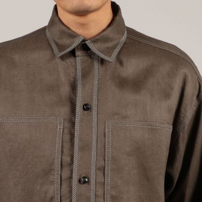 リネンツイル シャツブルゾン | TOMORROWLAND (Men)/トゥモローランド