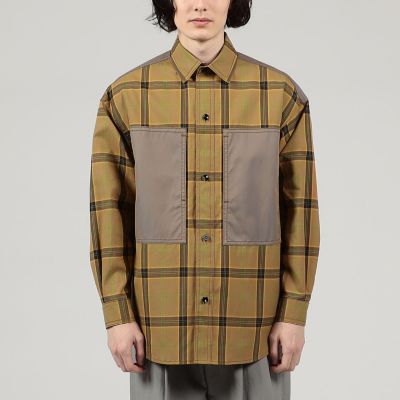 コットン チェックコンビ シャツブルゾン | TOMORROWLAND (Men