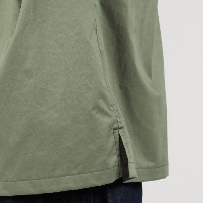 コットンポプリン ダブルポケットオープンカラーシャツ | ファッション