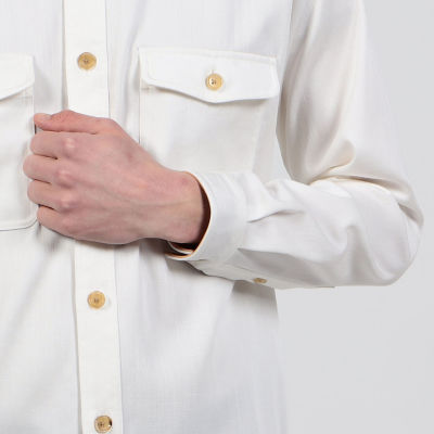 セルローストリアセテート ダブルポケットシャツ | ファッション・服