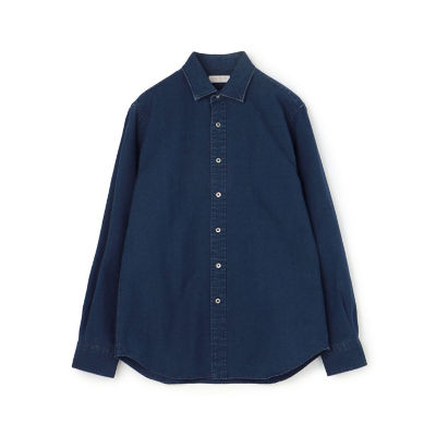 ＜TOMORROWLAND (Men)＞インディゴオックス　セミワイドカラーシャツ