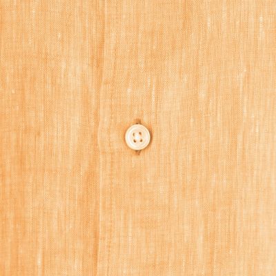 リネン　セミワイドカラーシャツ
