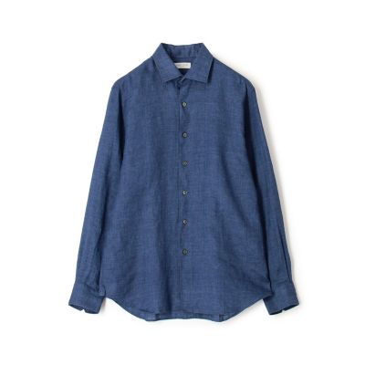 リネン　セミワイドカラーシャツ