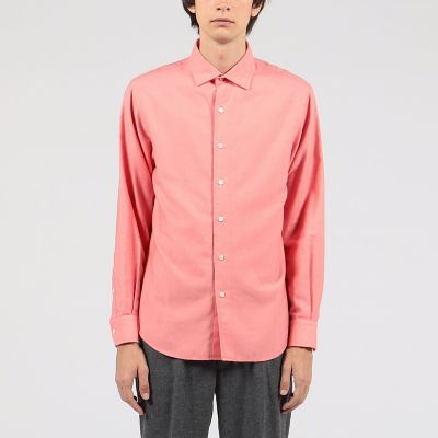 コットンカシミヤ　ワイドスプレッドカラーシャツ
