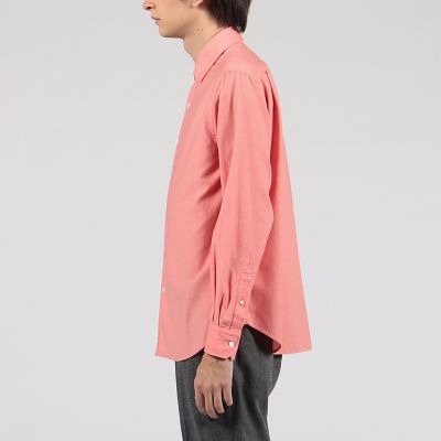 コットンカシミヤ　ワイドスプレッドカラーシャツ